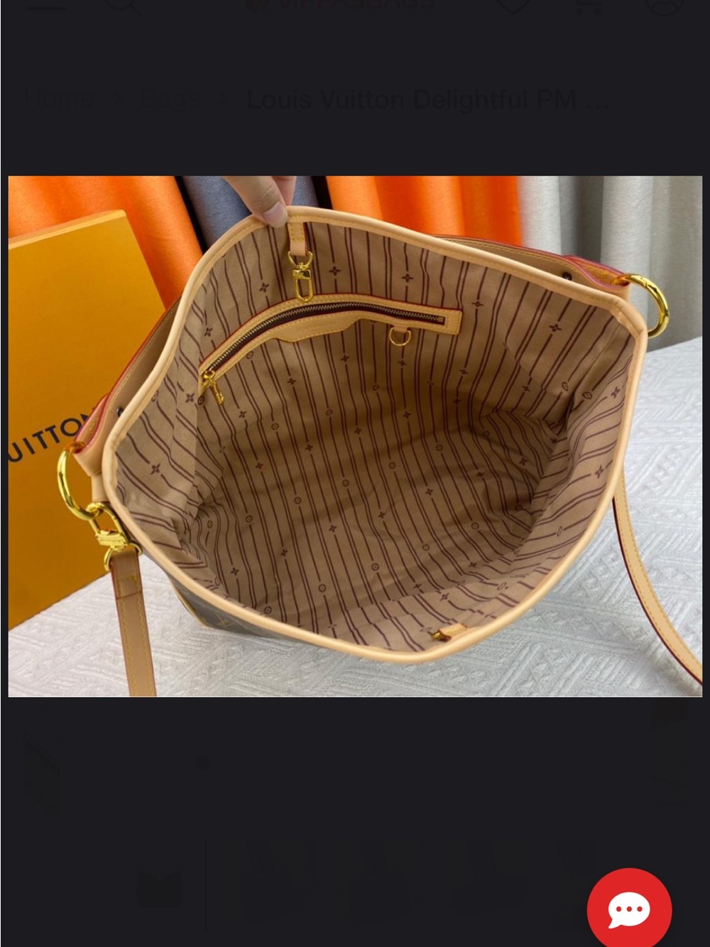 Louis Vuitton Monogram Canvas Shoulder Bag with Tan Trim - Picture 7 of 10